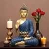 Blue Golden Buddha Statue