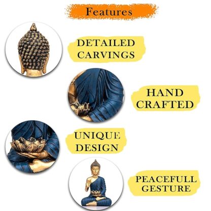 Blue Golden Buddha Statue