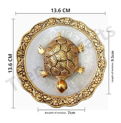 Crafts Metal Feng Shui Golden Tortoise