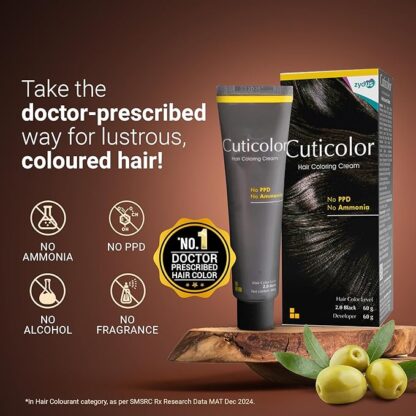 Cuticolor Permanent Hair Color Cream - Black