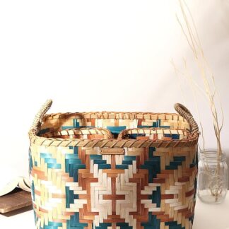 Bamboo Basket Organizer - Multicolor