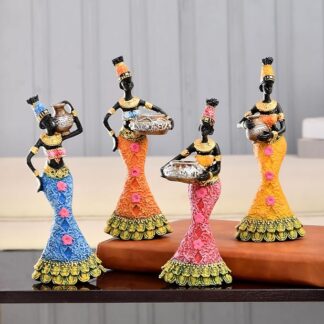 Vibrant African Women Figurines