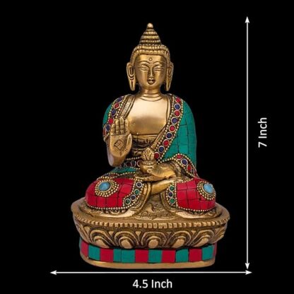 Multicolor Brass Buddha