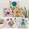 Printed Canvas Cotton Cushion Covers