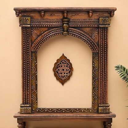 Traditional Wooden Handpainted Jharokha