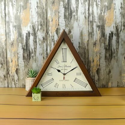 Triangle Designer Digital Wall Clock Antique