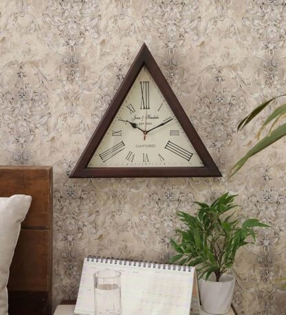 Triangle Designer Digital Wall Clock Antique