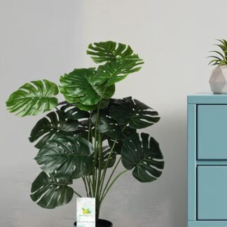 Blooming Floret Polyester Monstera Plant