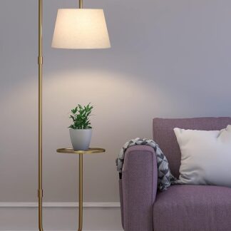 Standing Brass Antique Finish Gold 5ft Height Lamp
