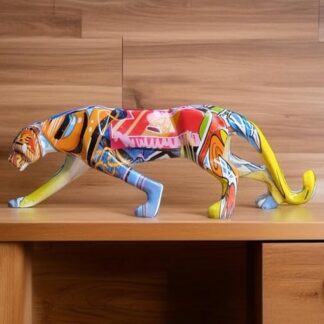 Handpainted Jaguar Idol and Figurine