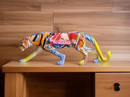 Handpainted Jaguar Idol and Figurine