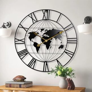 World Map Wall Clock