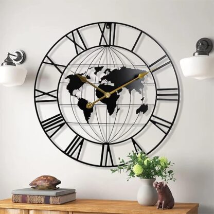 World Map Wall Clock